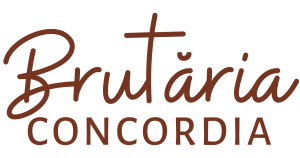 Logo-ul Brutăriei Concordia, scris cu un font elegant, pe fundal alb.
