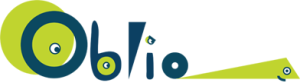 Logo Oblio cu cercuri colorate și text stilizat, reprezentând o identitate modernă.