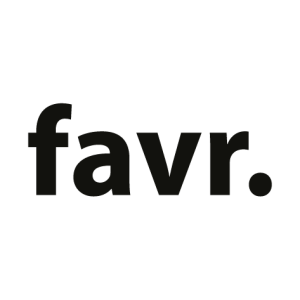 Logo simplu cu textul 'favr.' în font îndrăzneț.