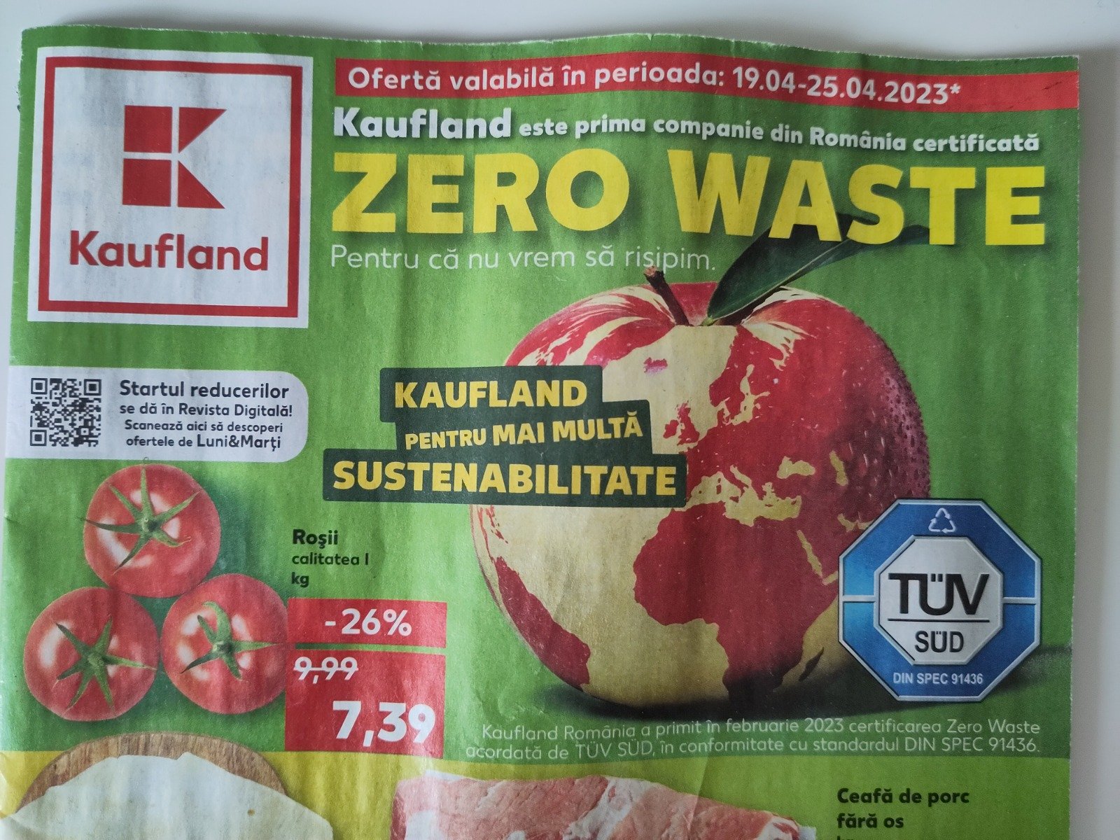 Kaufland's brochure promotes zero waste, raising questions about greenwashing.