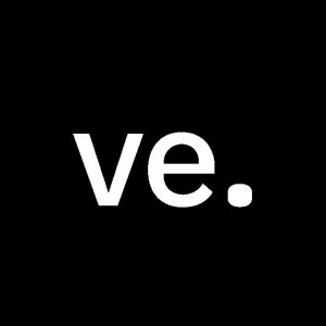 Text alb pe fundal negru, cuvântul 've.'