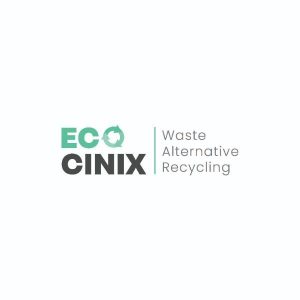 Logo-ul ECO-CINIX, specializat în reciclarea alternativă a deșeurilor.