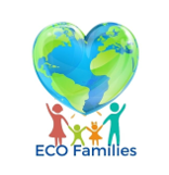 ECO-Families logo featuring a green heart and people holding hands, symbolizing sustainability.