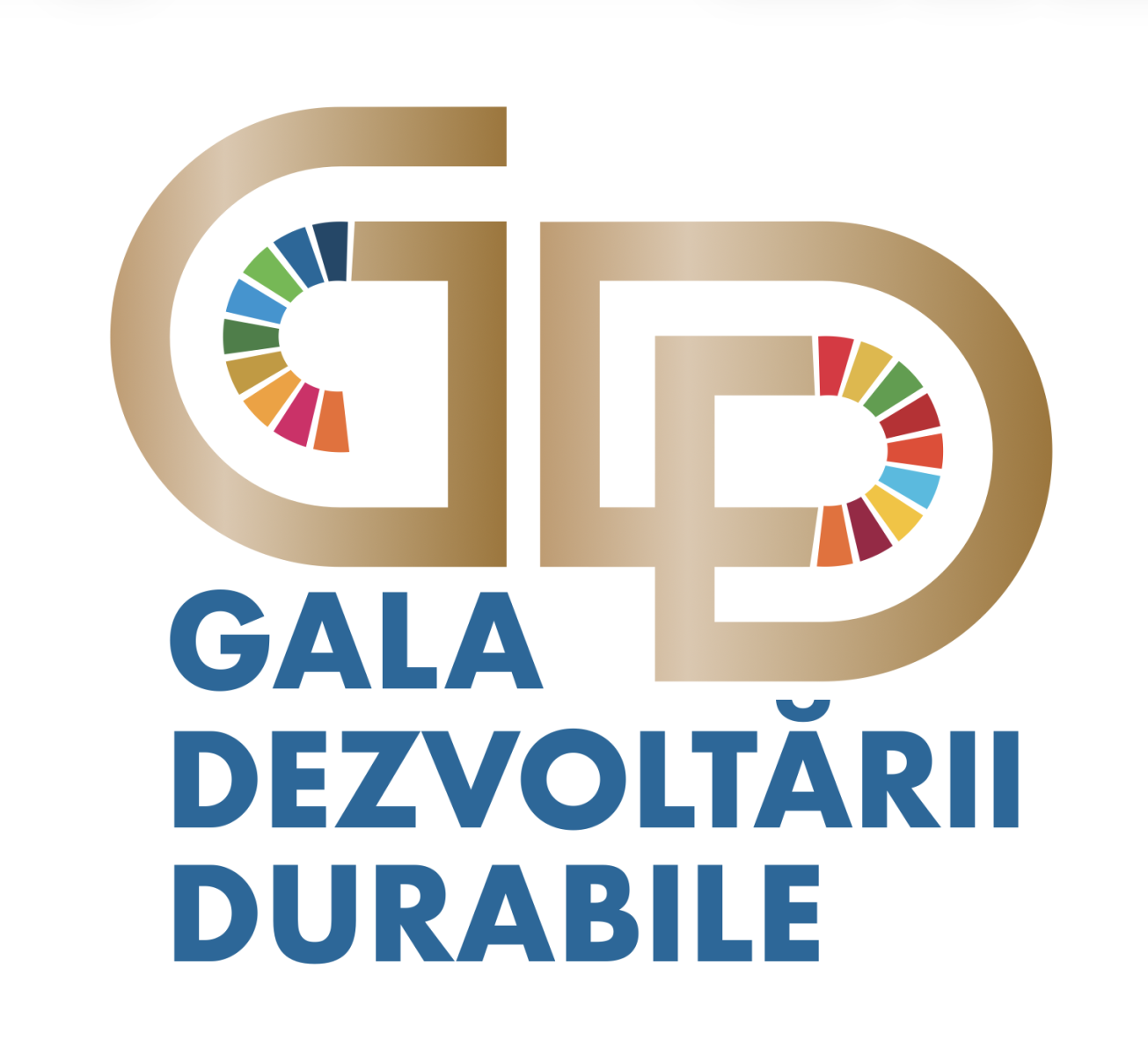 Logo-ul Galei Dezvoltării Durabile, evidențiind tema schimbărilor climatice.